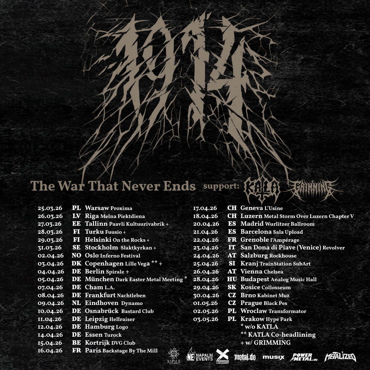 1914 The War That Never Ends Tour Poster 2026